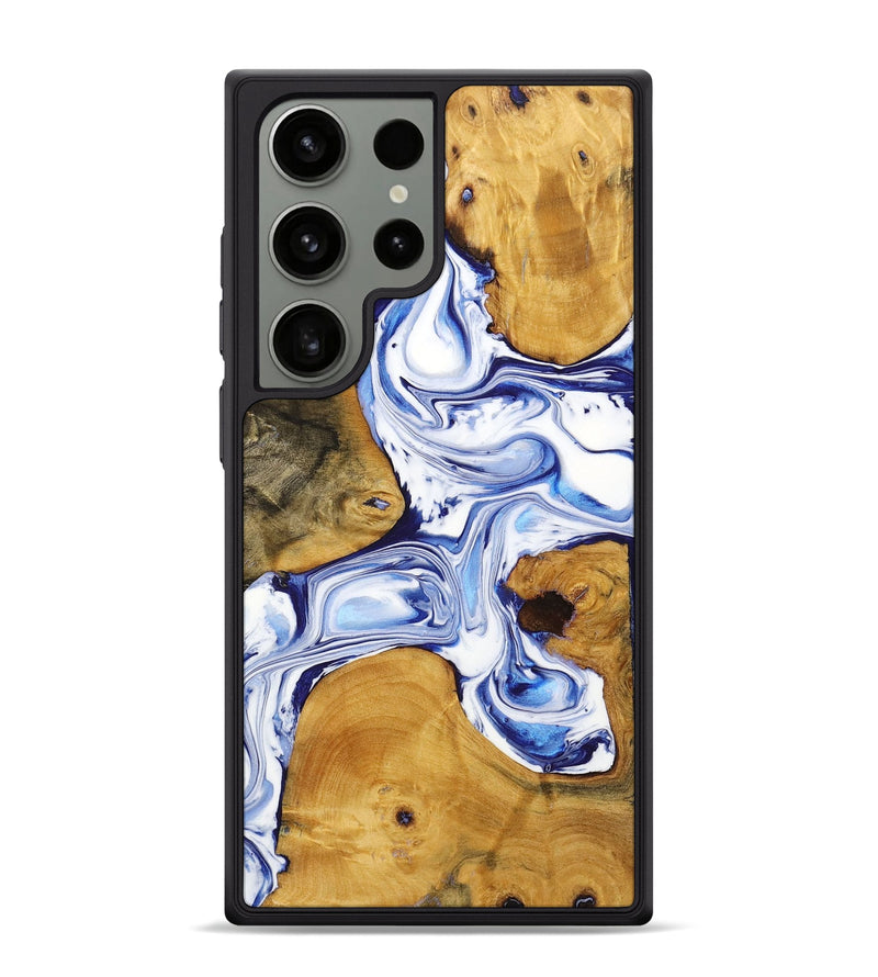 Galaxy S24 Ultra Wood+Resin Phone Case - Rosa (Blue, 722806)