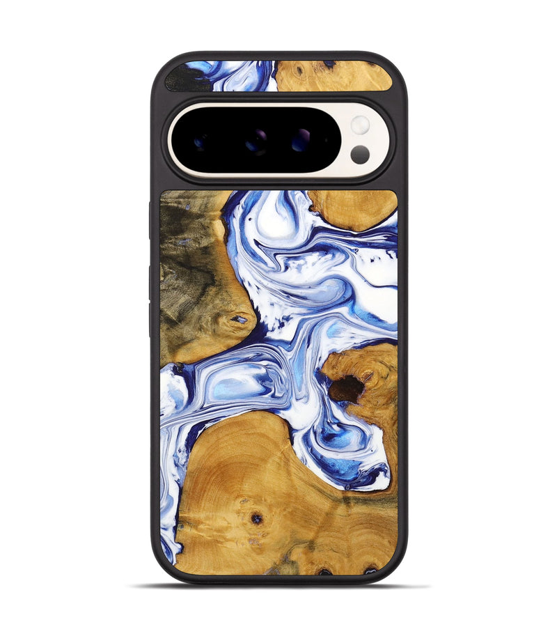 Pixel 9 Pro Wood+Resin Phone Case - Rosa (Blue, 722806)