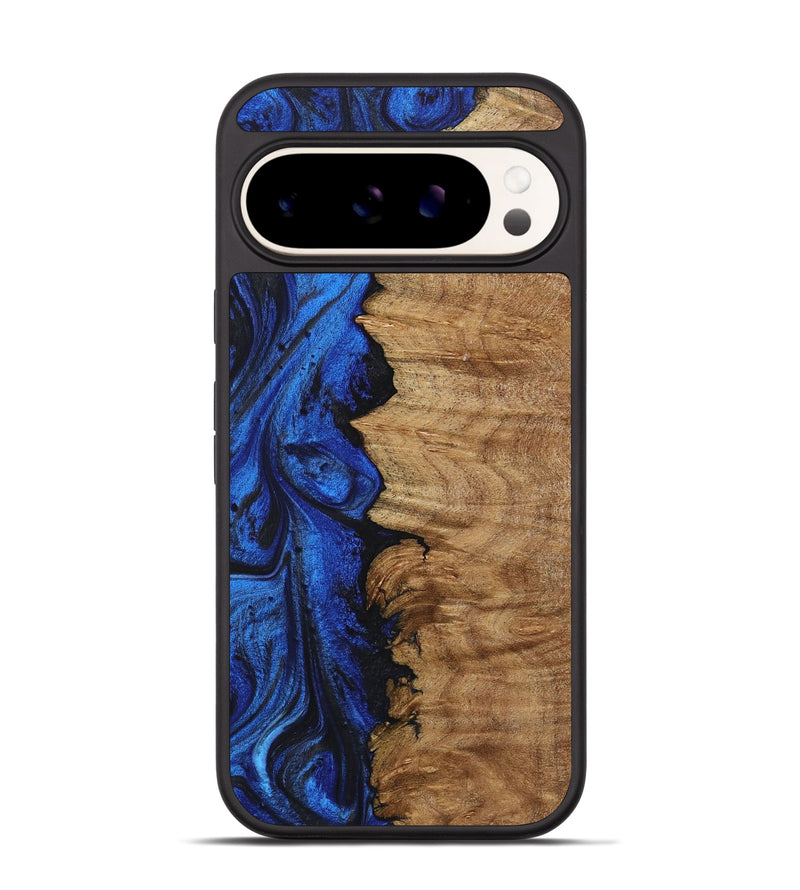 Pixel 9 Pro Wood+Resin Phone Case - Elian (Blue, 722809)