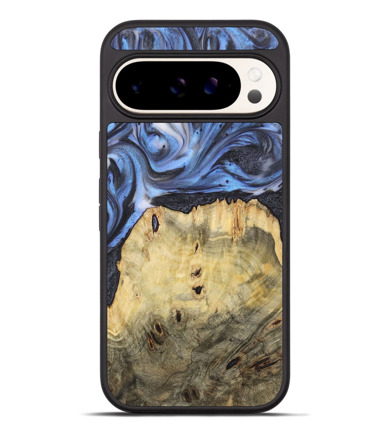 Pixel 9 Pro XL Wood+Resin Phone Case - Nicole (Blue, 722811)