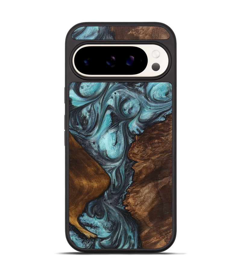 Pixel 9 Pro Wood+Resin Phone Case - Jarod (Blue, 722812)