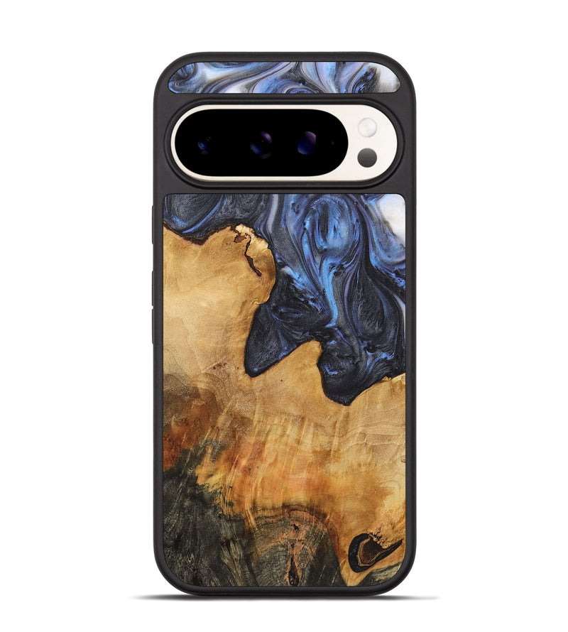 Pixel 9 Pro Wood+Resin Phone Case - Thea (Blue, 722813)