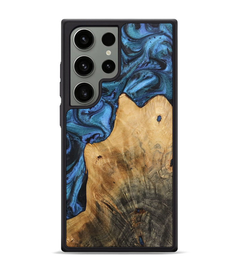 Galaxy S24 Ultra Wood+Resin Phone Case - Jenny (Blue, 722815)