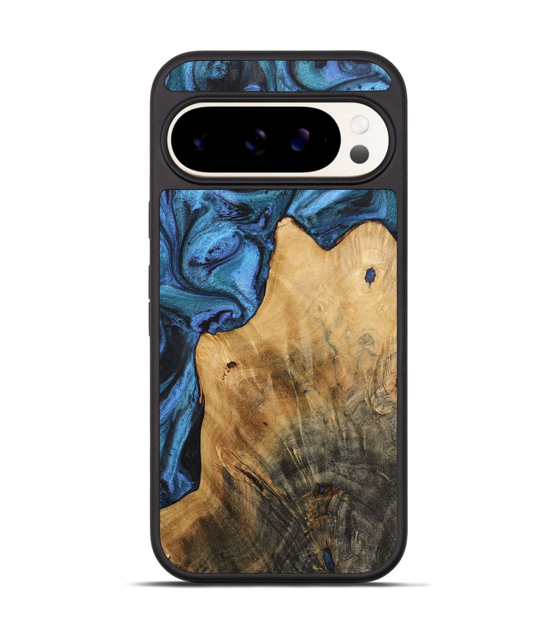 Pixel 9 Pro Wood+Resin Phone Case - Jenny (Blue, 722815)