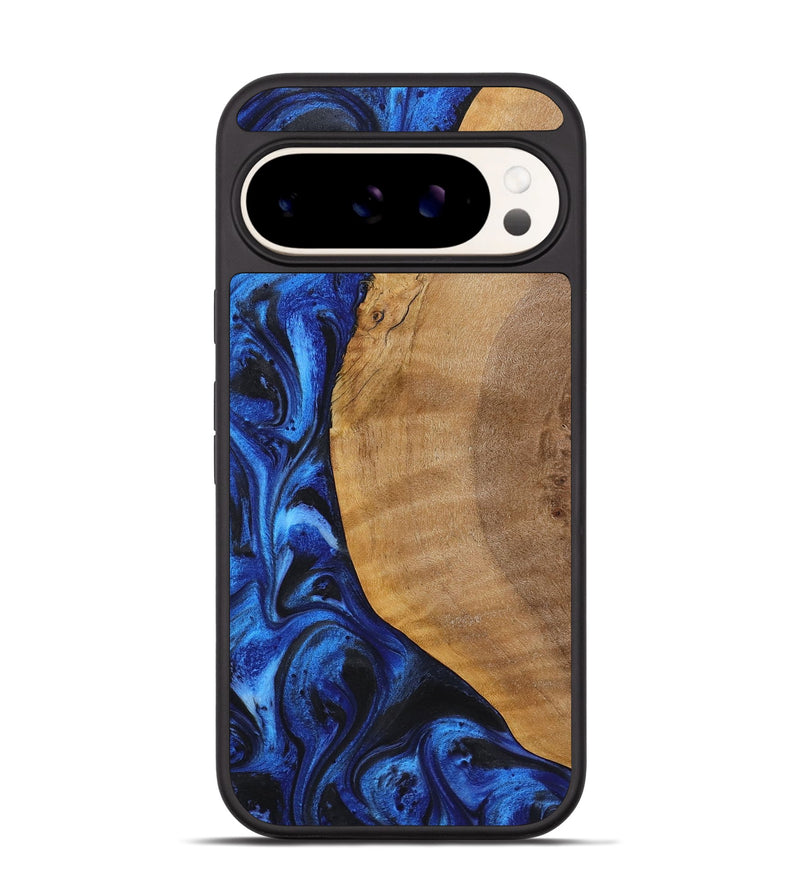 Pixel 9 Pro Wood+Resin Phone Case - Waylon (Blue, 722817)