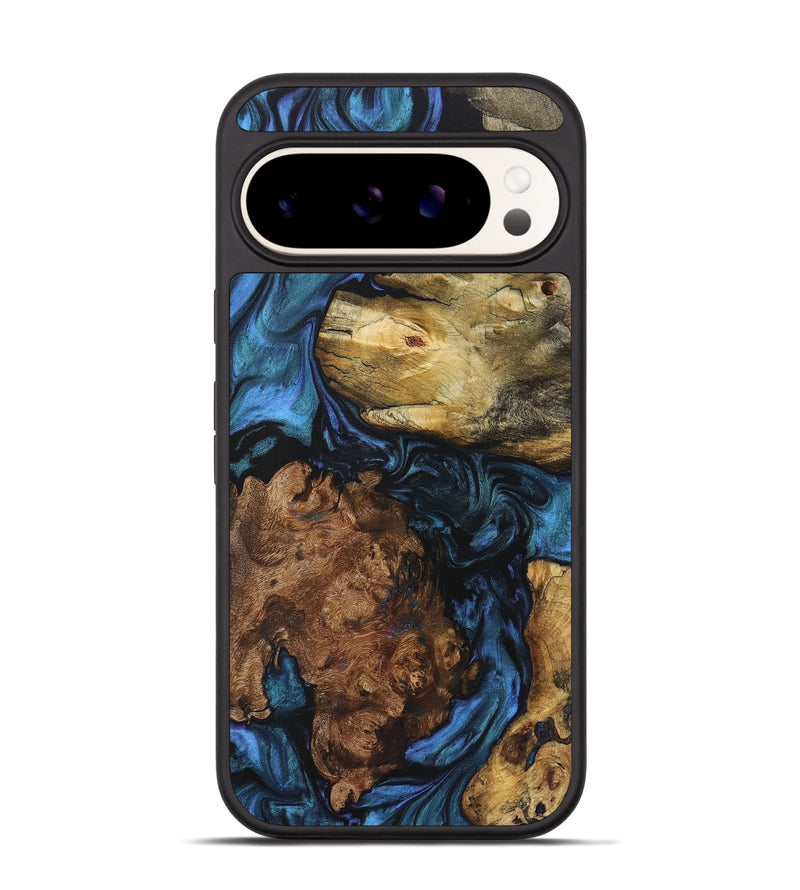 Pixel 9 Pro Wood+Resin Phone Case - Elian (Blue, 722820)