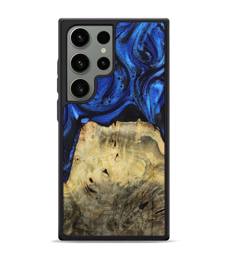 Galaxy S24 Ultra Wood+Resin Phone Case - Chris (Blue, 722821)