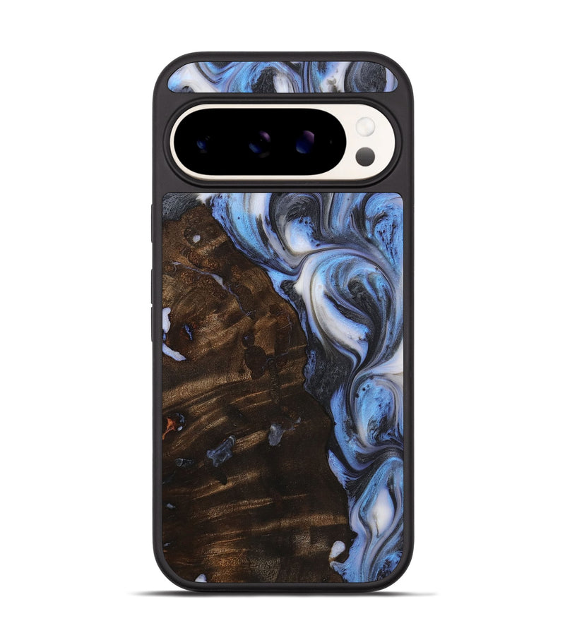 Pixel 9 Pro Wood+Resin Phone Case - Theodore (Blue, 722822)