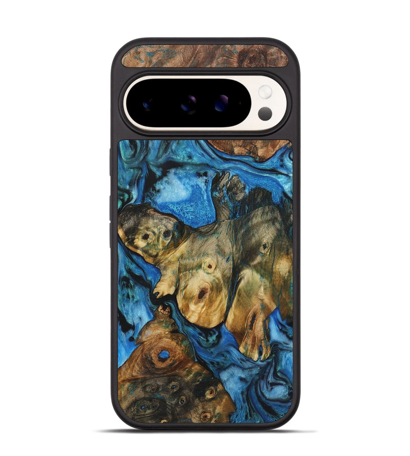 Pixel 9 Pro Wood+Resin Phone Case - Tami (Blue, 722824)