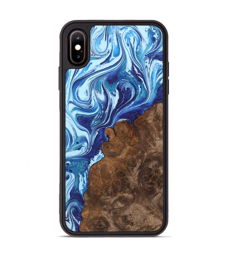 iPhone Xs Max Wood+Resin Phone Case - Rudolph (Blue, 722827)