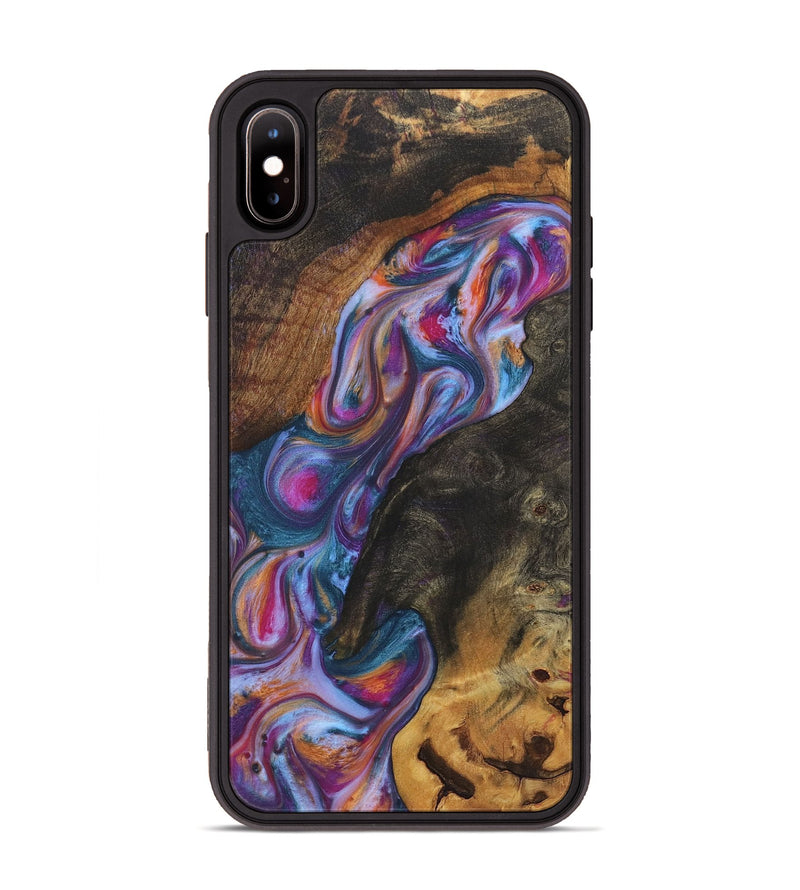 iPhone Xs Max Wood+Resin Phone Case - Lyle (Blue, 722828)