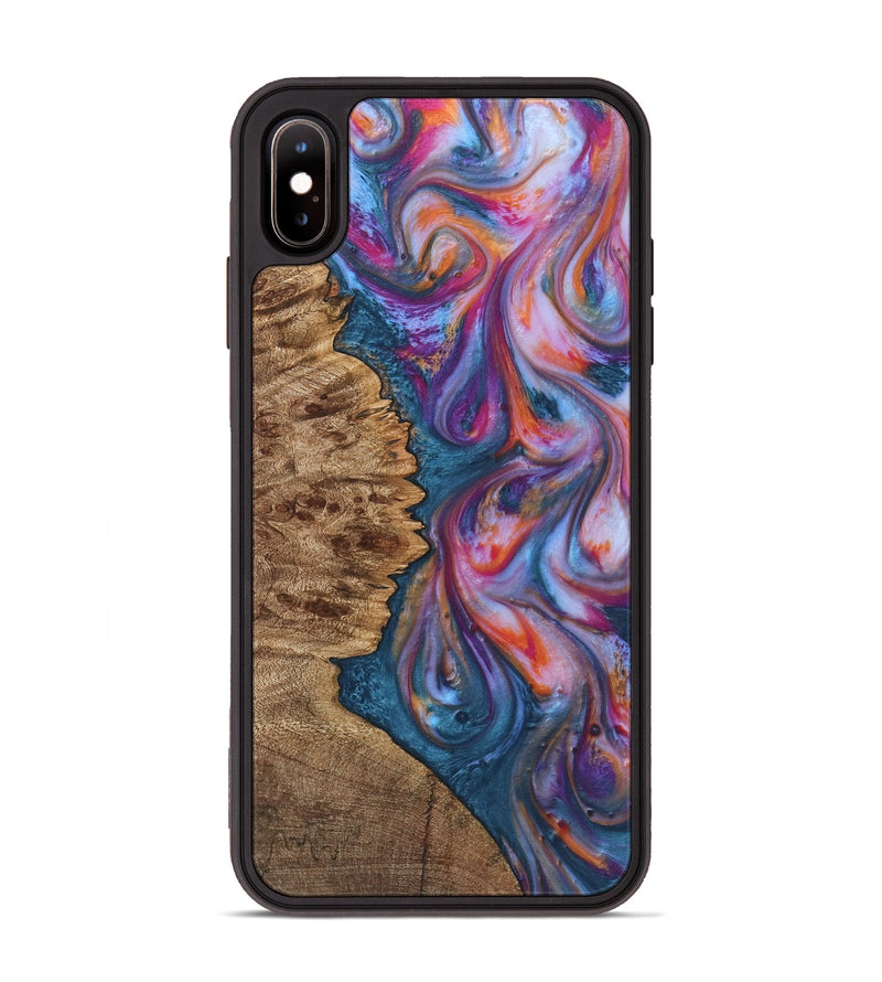 iPhone Xs Max Wood+Resin Phone Case - Trenton (Blue, 722829)