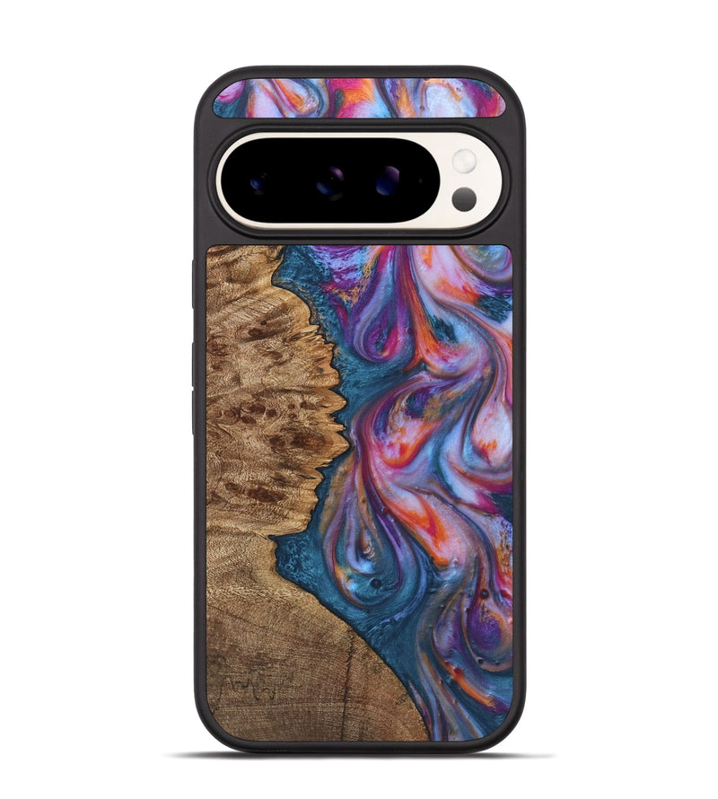 Pixel 9 Pro Wood+Resin Phone Case - Trenton (Blue, 722829)