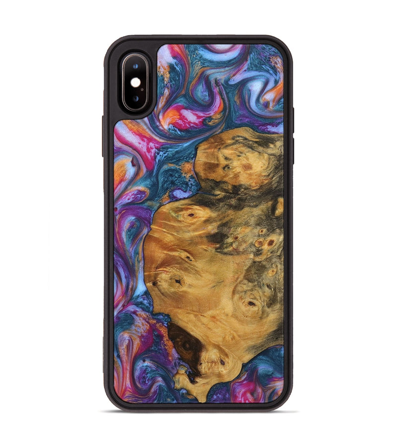 iPhone Xs Max Wood+Resin Phone Case - Morgan (Blue, 722830)