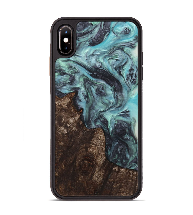 iPhone Xs Max Wood+Resin Phone Case - Iva (Blue, 722832)