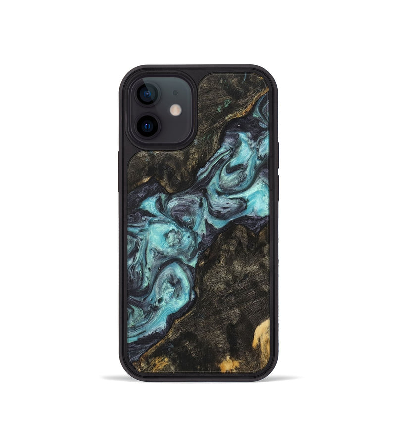 iPhone 12 mini Wood+Resin Phone Case - Skye (Blue, 722833)