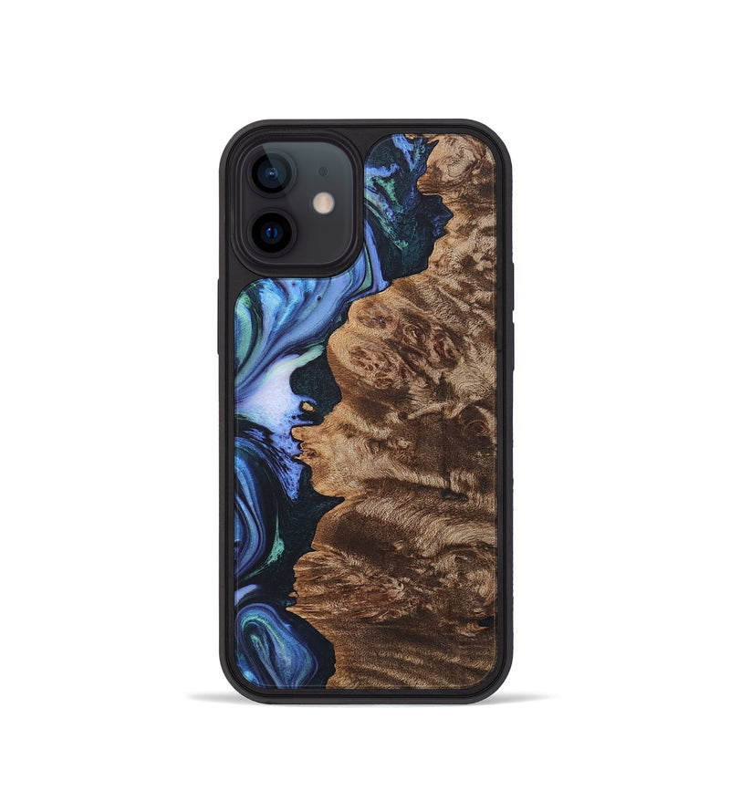 iPhone 12 mini Wood+Resin Phone Case - Doug (Blue, 722835)