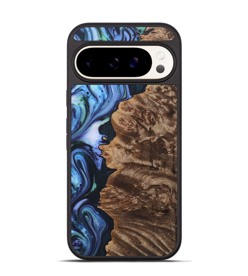 Pixel 9 Pro Wood+Resin Phone Case - Doug (Blue, 722835)