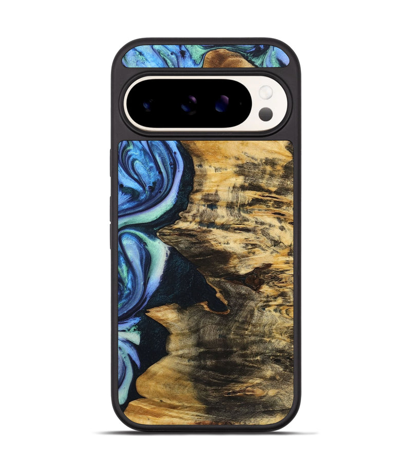 Pixel 9 Pro Wood+Resin Phone Case - Conner (Blue, 722836)