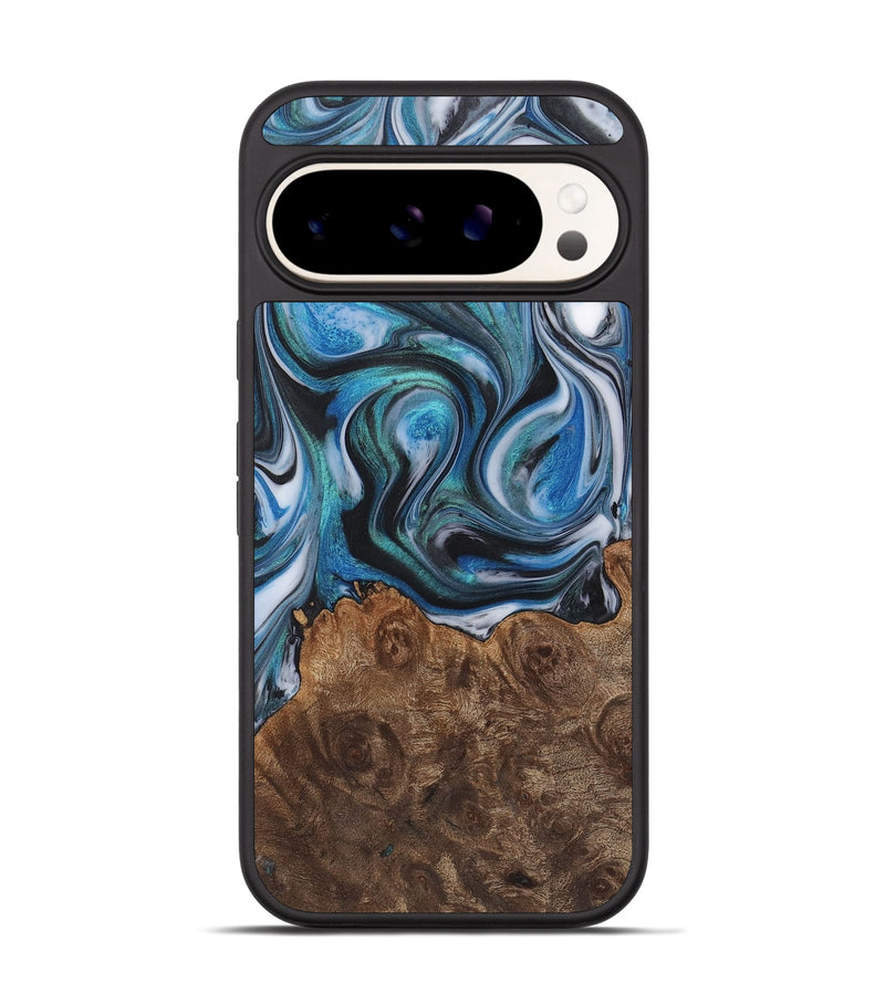 Pixel 9 Pro Wood+Resin Phone Case - William (Blue, 722842)