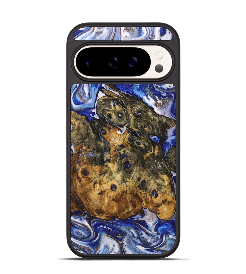 Pixel 9 Pro Wood+Resin Phone Case - Lincoln (Blue, 722845)