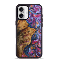 iPhone 16 Plus Wood+Resin Phone Case - Alfred (Blue, 722847)