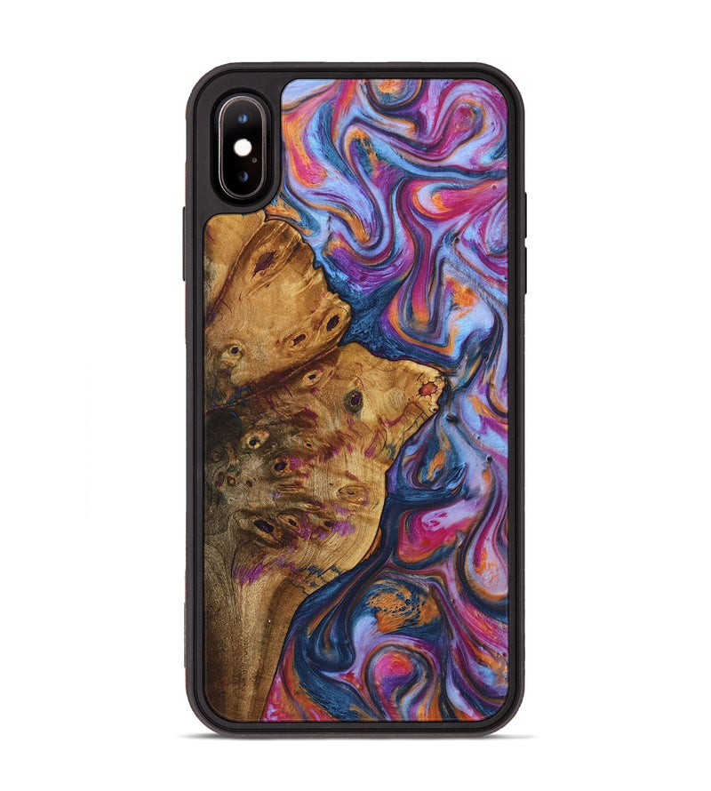 iPhone Xs Max Wood+Resin Phone Case - Alfred (Blue, 722847)