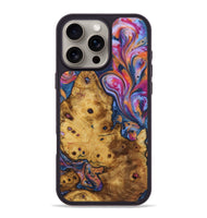 iPhone 16 Pro Max Wood+Resin Phone Case - Christy (Blue, 722848)