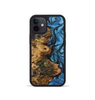 iPhone 12 mini Wood+Resin Phone Case - Norman (Blue, 722850)