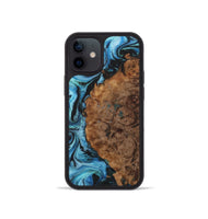 iPhone 12 mini Wood+Resin Phone Case - June (Blue, 722851)