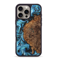 iPhone 16 Pro Max Wood+Resin Phone Case - June (Blue, 722851)