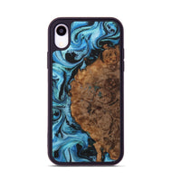 iPhone Xr Wood+Resin Phone Case - June (Blue, 722851)