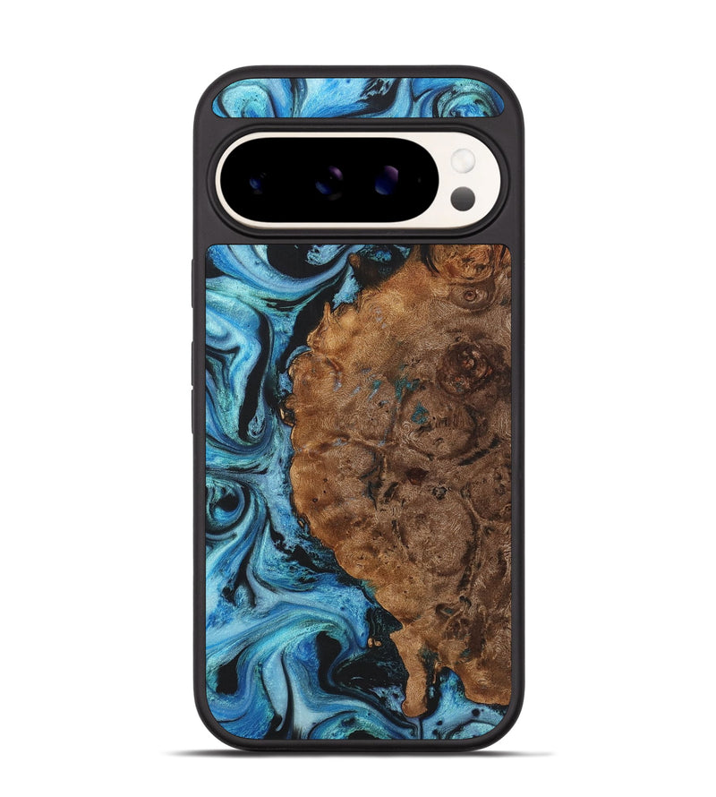 Pixel 9 Pro Wood+Resin Phone Case - June (Blue, 722851)