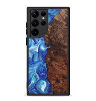 Galaxy S22 Ultra Wood+Resin Phone Case - Sylvia (Blue, 722853)