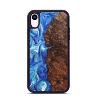 iPhone Xr Wood+Resin Phone Case - Sylvia (Blue, 722853)