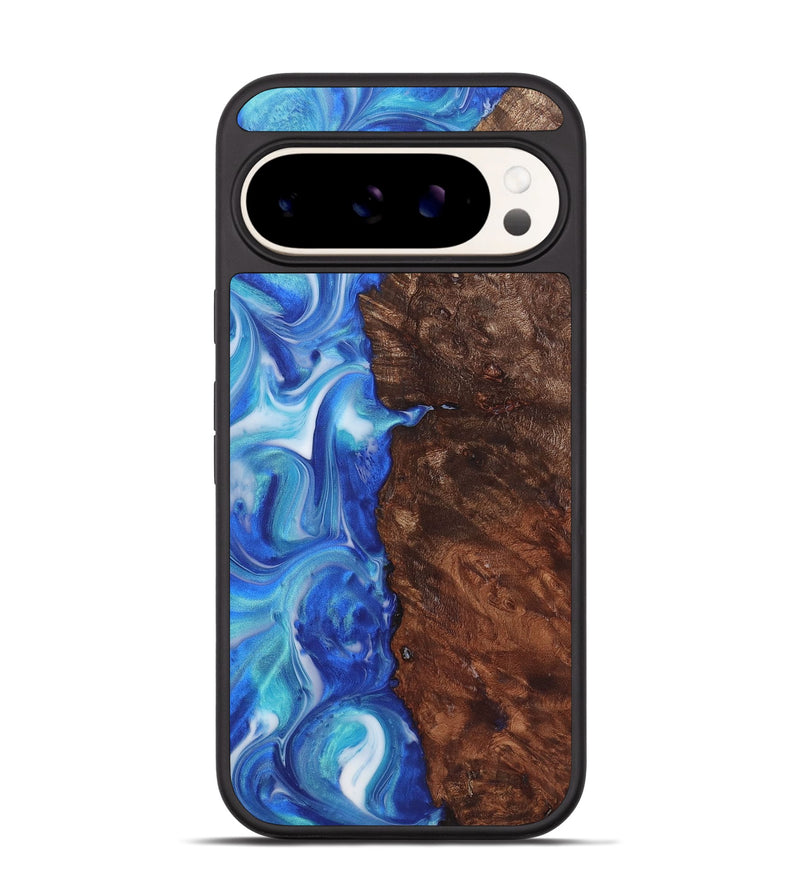 Pixel 9 Pro Wood+Resin Phone Case - Sylvia (Blue, 722853)