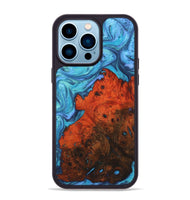 iPhone 14 Pro Max Wood+Resin Phone Case - Mateo (Blue, 722855)