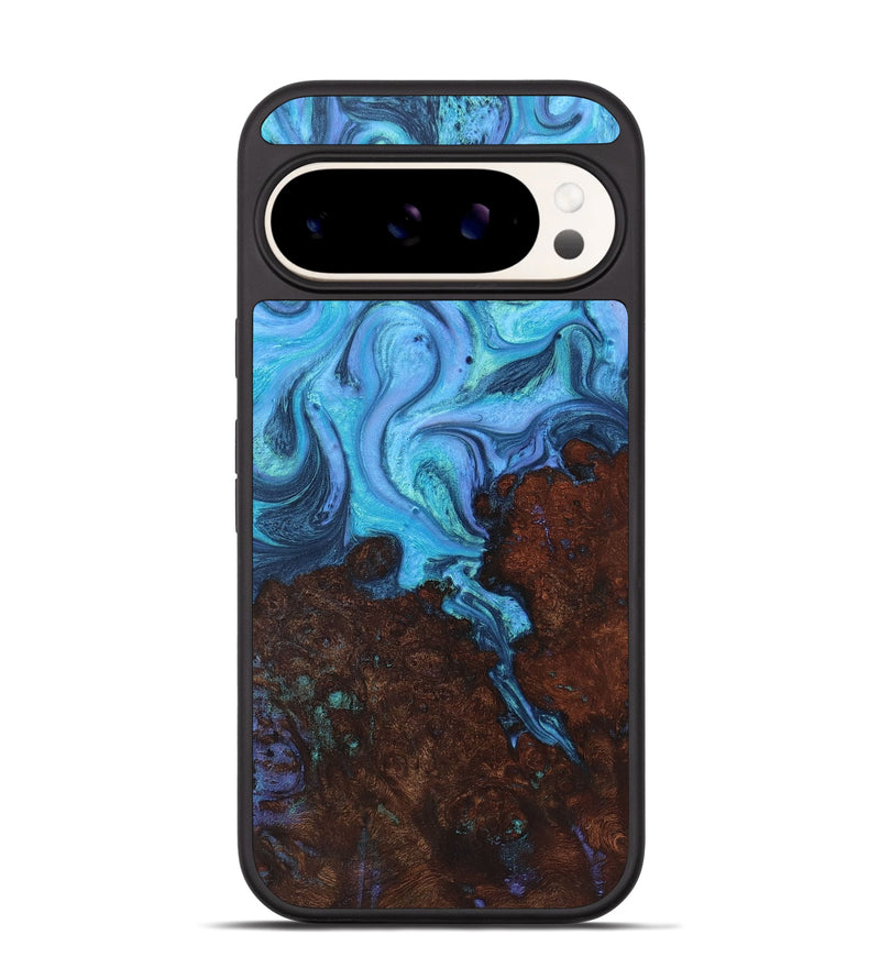 Pixel 9 Pro Wood+Resin Phone Case - Andrew (Blue, 722856)