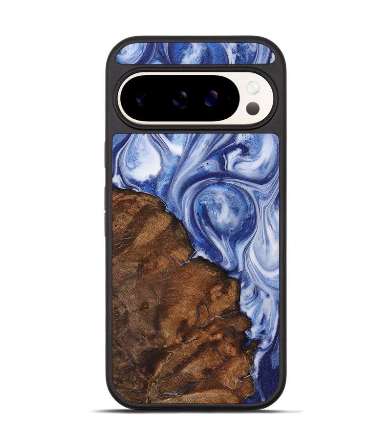 Pixel 9 Pro Wood+Resin Phone Case - Trista (Blue, 722859)