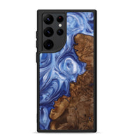 Galaxy S22 Ultra Wood+Resin Phone Case - Brenda (Blue, 722860)