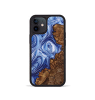 iPhone 12 mini Wood+Resin Phone Case - Brenda (Blue, 722860)