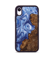 iPhone Xr Wood+Resin Phone Case - Brenda (Blue, 722860)