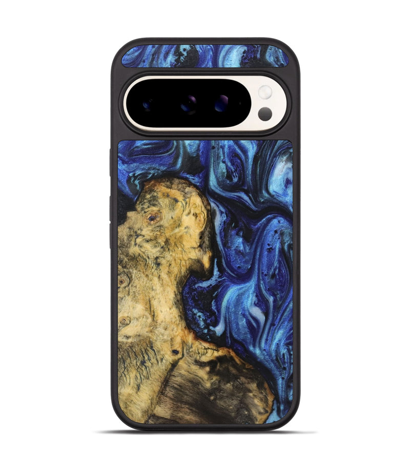 Pixel 9 Pro Wood+Resin Phone Case - Riley (Blue, 722861)