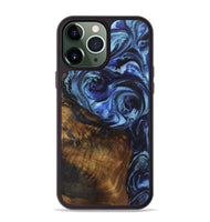 iPhone 13 Pro Max Wood+Resin Phone Case - Allie (Blue, 722862)