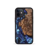 iPhone 12 mini Wood+Resin Phone Case - Devonte (Blue, 722863)