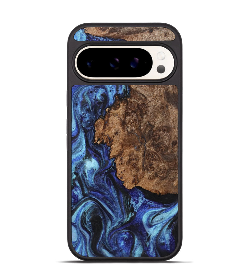 Pixel 9 Pro Wood+Resin Phone Case - Devonte (Blue, 722863)