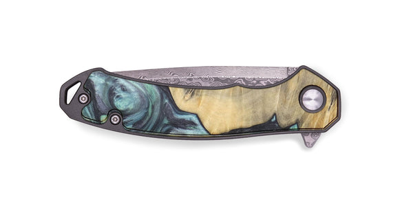 EDC Wood+Resin Pocket Knife - Nevaeh (Green, 722876)