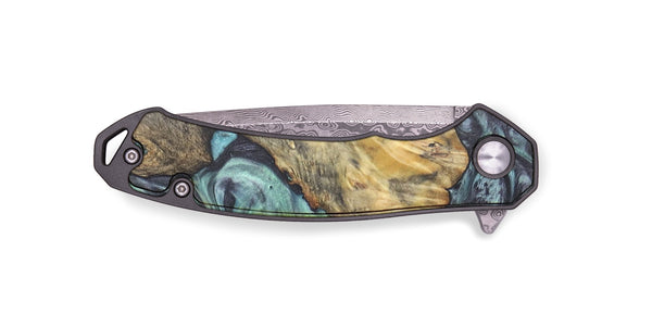 EDC Wood+Resin Pocket Knife - Carolyn (Green, 722877)