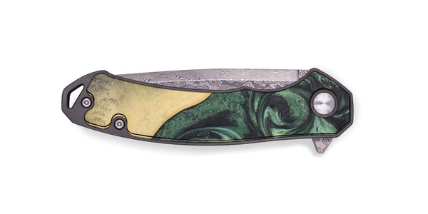 EDC Wood+Resin Pocket Knife - Wendell (Green, 722889)