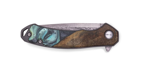 EDC Wood+Resin Pocket Knife - Mikaela (Green, 722890)